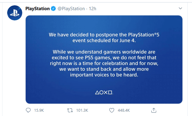 Playstation Postponement Announcement